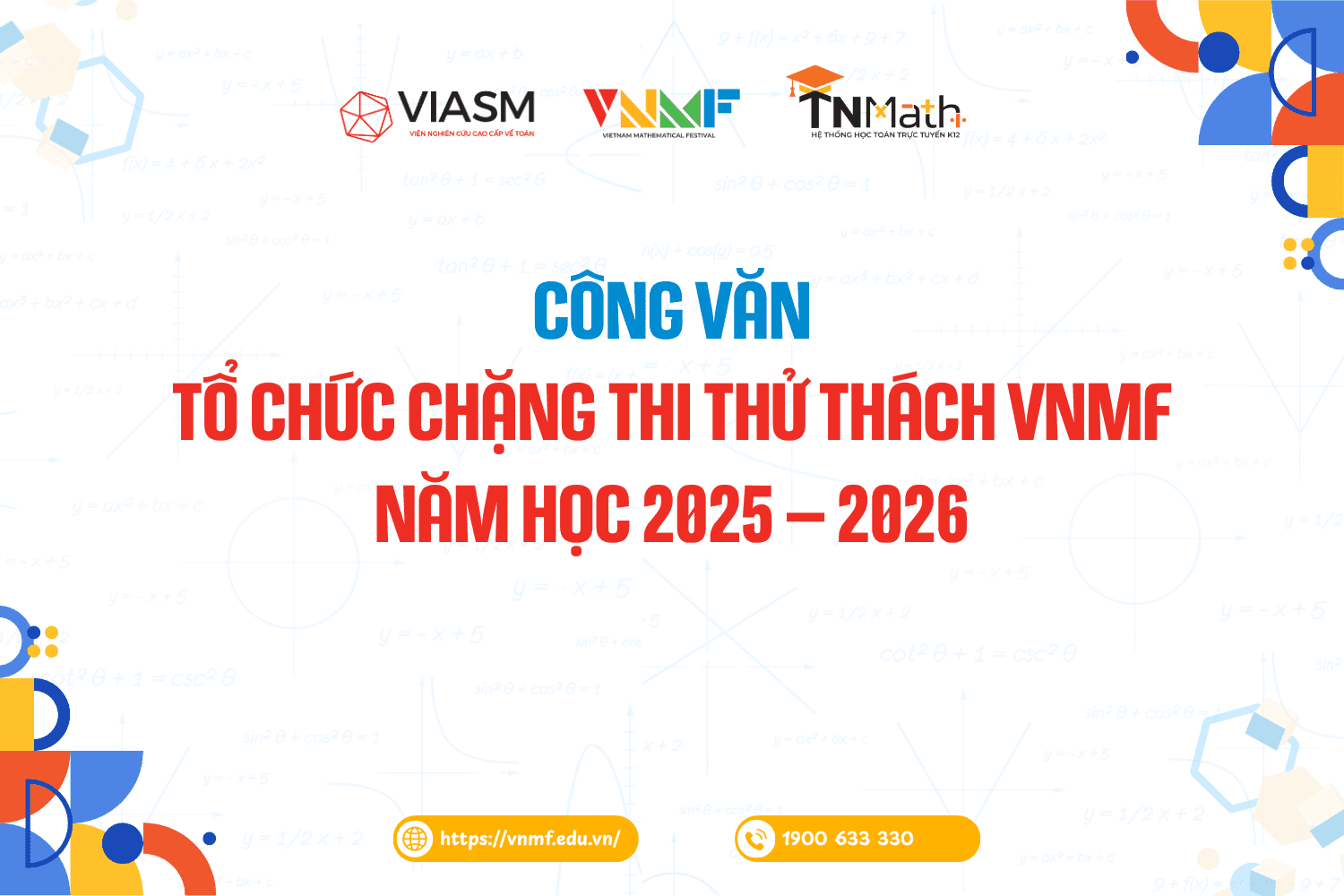 Công văn Tổ chức chặng thi Thử thách VNMF năm học 2025-2026