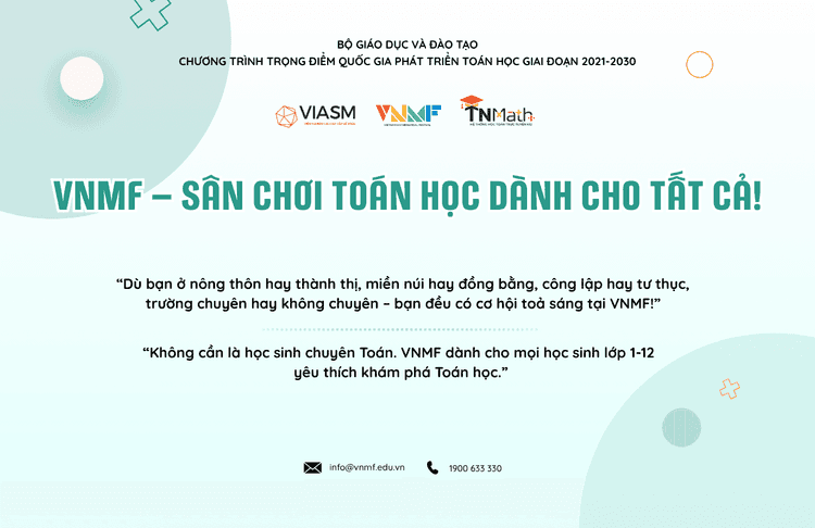 DÙ BẠN Ở NÔNG THÔN HAY THÀNH THỊ, MIỀN NÚI HAY ĐỒNG BẰNG, CÔNG LẬP HAY TƯ THỤC, TRƯỜNG CHUYÊN HAY KHÔNG CHUYÊN – BẠN ĐỀU CÓ CƠ HỘI TOẢ SÁNG TẠI VNMF!