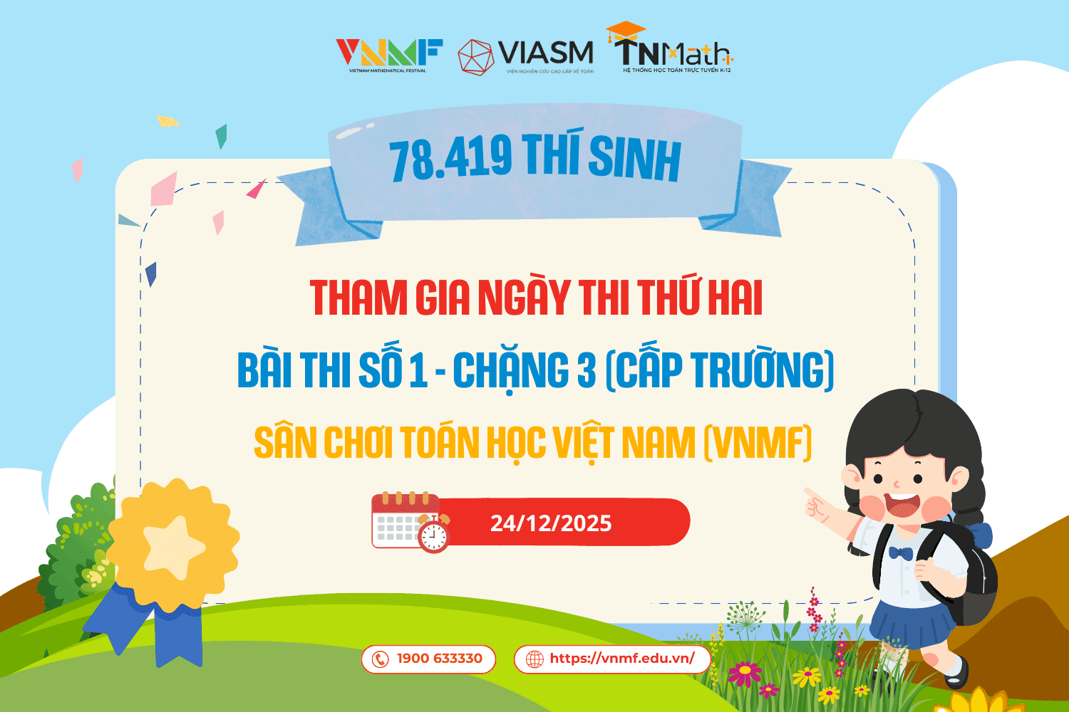 78.419 thí sinh hoàn thành bài thi số 1 - Chặng 3 (cấp Trường) trong ngày thi thứ hai