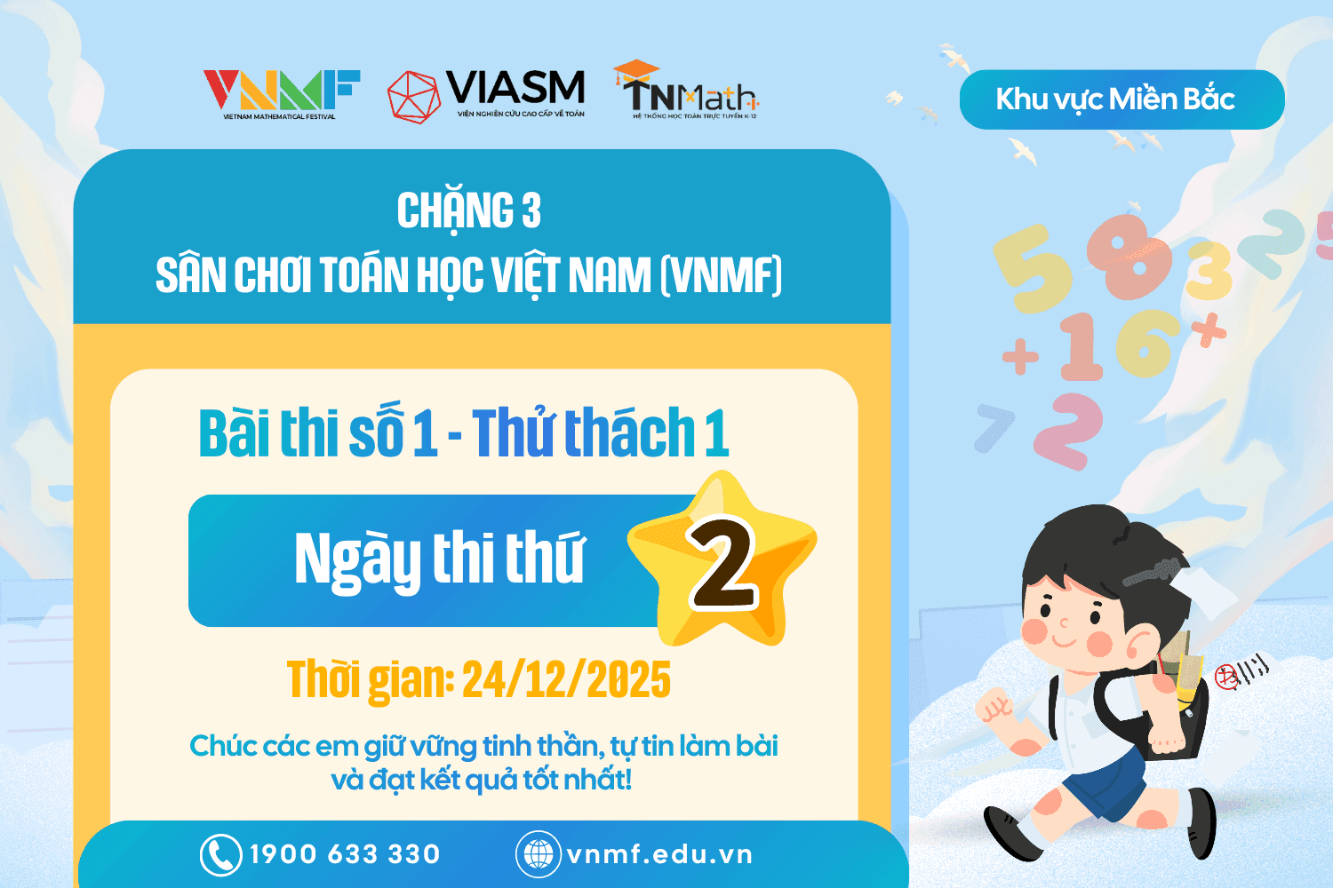 Tỏa sáng tại ngày thi thứ hai - Chặng 3 - Thử thách cấp Trường Sân chơi Toán học Việt Nam (VNMF)