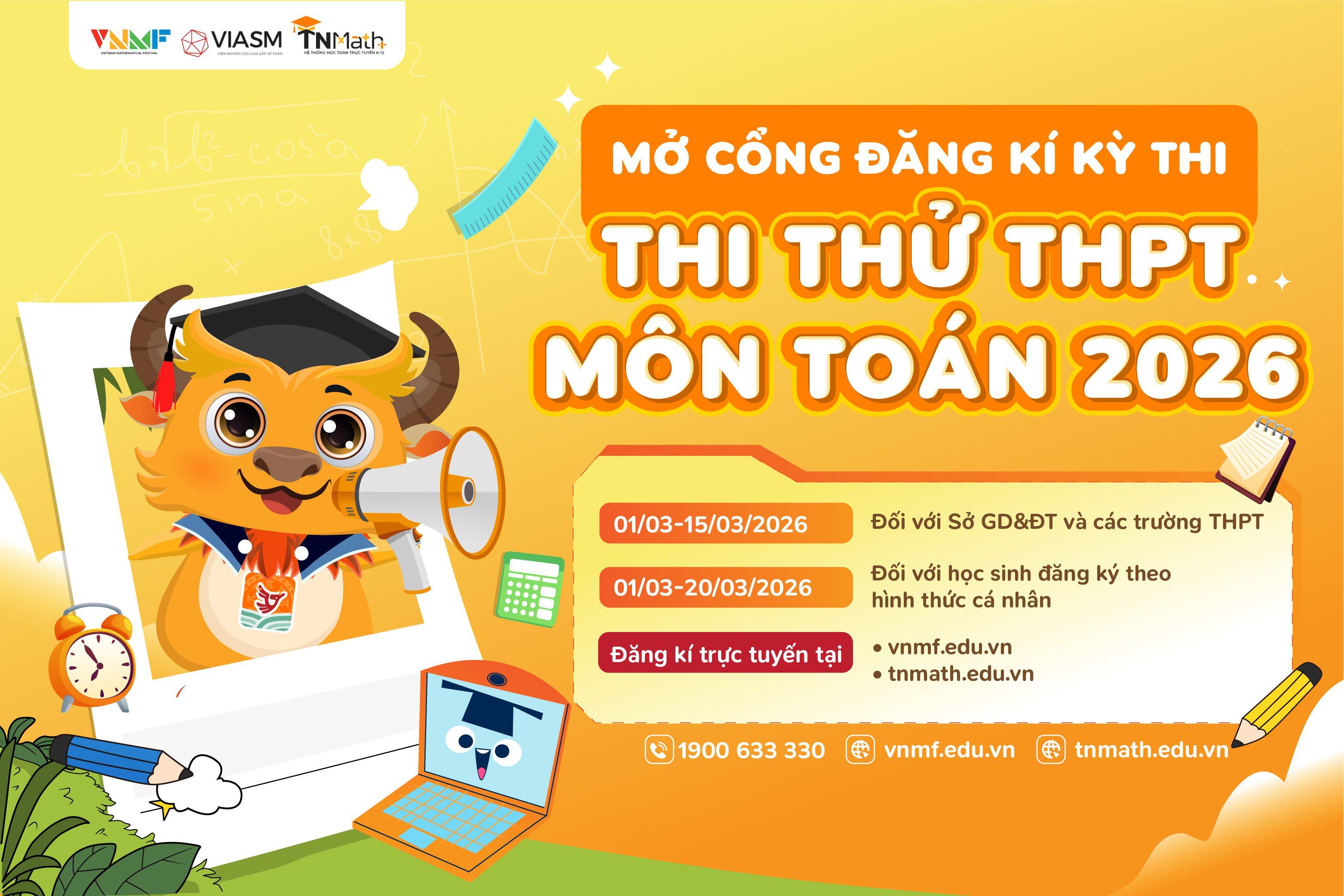 Hướng dẫn thi thử Tốt nghiệp THPT môn Toán 2026