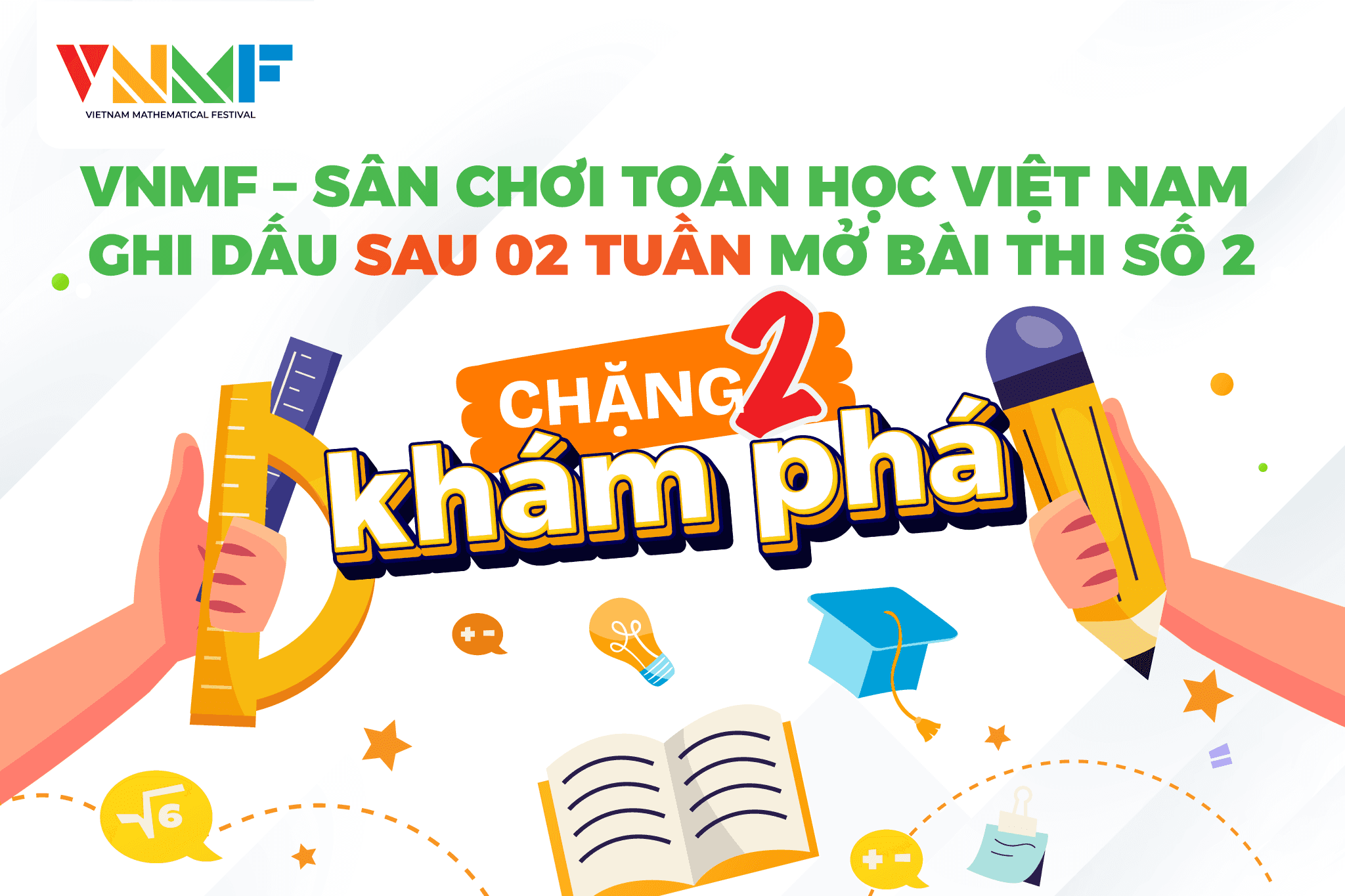 VNMF – Sân chơi Toán học Việt Nam ghi dấu sau 02 tuần mở Bài thi số 2, Chặng 2: Khám Phá